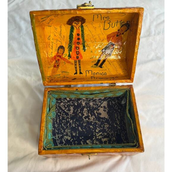 Vintage Decoupaged Wooden Purse Handbag - Picture 6 of 12